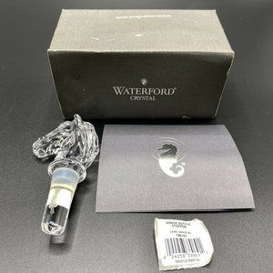 Waterford Crystal Horse Head Bottle Stopper New In Box